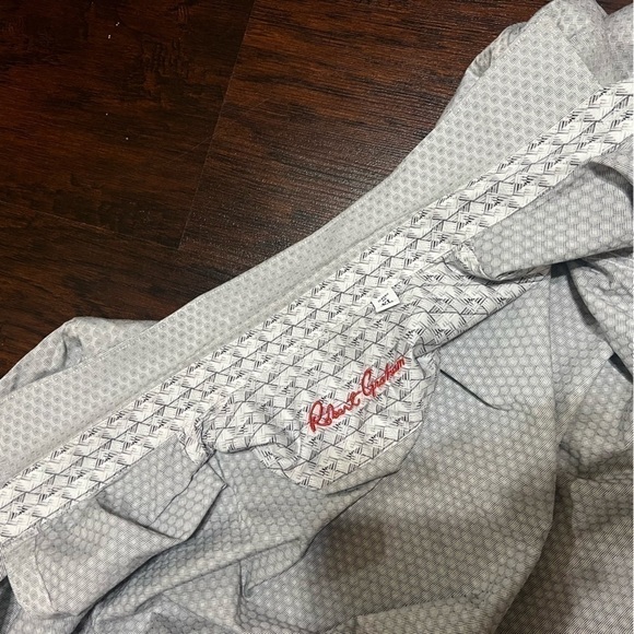 ROBERT GRAHAM LONG SLEEVE BUTTON DOWN SHIRT XL flip cuff detail GUC *stain - Picture 7 of 15